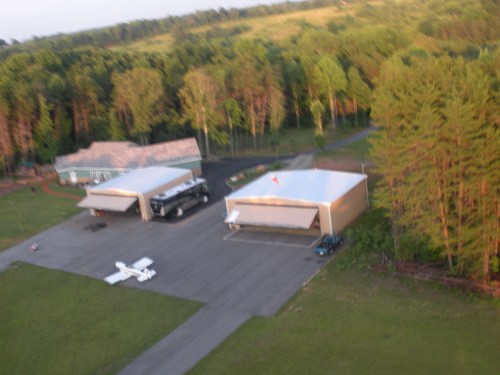 Hangars from air