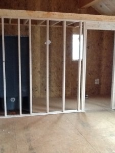 Note tub-shower INSIDE framed bathroom